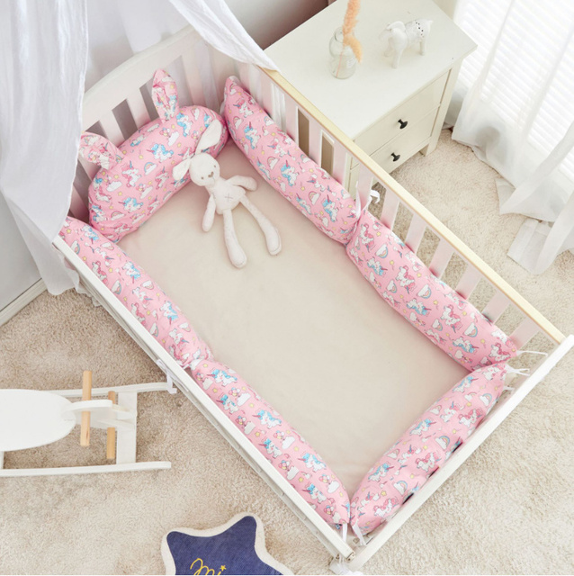Zderzak łóżka dla niemowląt - zestaw 6 sztuk, poduszki Bebe, ochrona przed uderzeniami, wystrój do pokoju - Wianko - 3