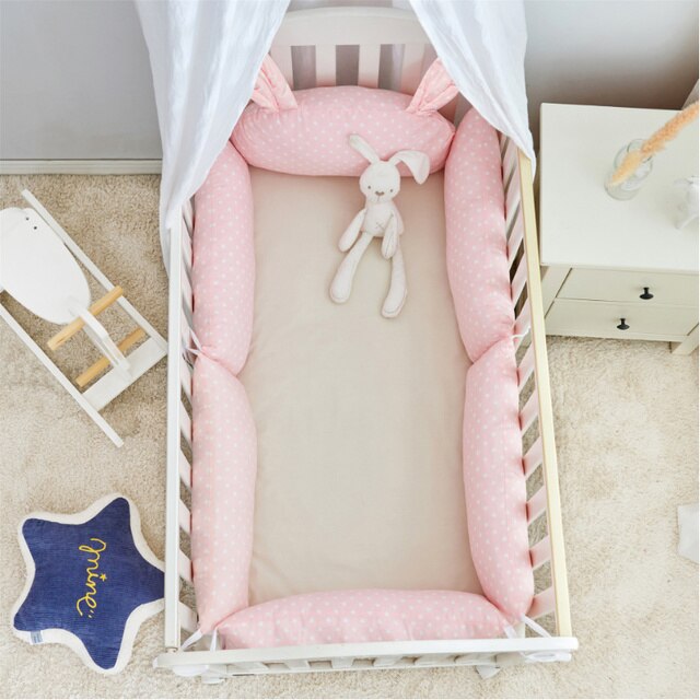 Zderzak łóżka dla niemowląt - zestaw 6 sztuk, poduszki Bebe, ochrona przed uderzeniami, wystrój do pokoju - Wianko - 4