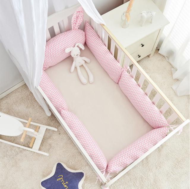 Zderzak łóżka dla niemowląt - zestaw 6 sztuk, poduszki Bebe, ochrona przed uderzeniami, wystrój do pokoju - Wianko - 7