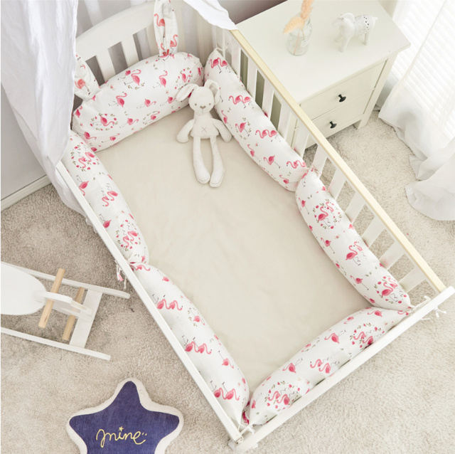 Zderzak łóżka dla niemowląt - zestaw 6 sztuk, poduszki Bebe, ochrona przed uderzeniami, wystrój do pokoju - Wianko - 5