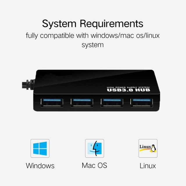 HUB 3.0 USB-C 4 porty USB OTG 3.0 dla Macbook Xiaomi - akcesoria do laptopa - Wianko - 3