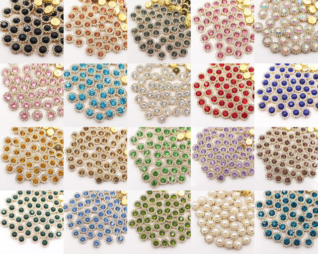 Nowa baza pazurów dżetów ze srebra i złota o rozmiarze 8–12 mm z kryształami, tkaninowymi koralikami oraz kamieniami szycia i rzemieślniczymi ze strassu - Wianko - 2