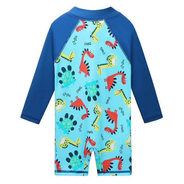 Jednoczęściowy strój kąpielowy dla dzieci BAOHULU UPF50+ z długim rękawem, w kwiatowy wzór dla niemowląt i małych dziewczynek i chłopców - Wianko - 28