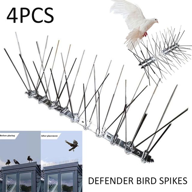 Ptak kolce - zestaw 4 sztuki, skuteczna ochrona przed ptakami i szkodnikami - Wianko - 1