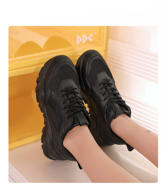 Chunky Sneakers damskie Moipheng 2022, oddychające, rozmiar 35-45, podeszwa gumowa - Wianko - 2