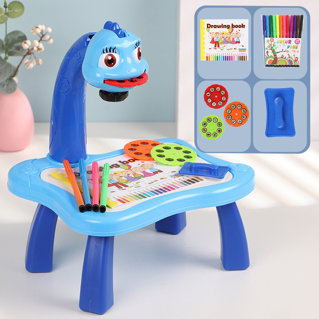 Projektor LED dla dzieci - stół tablica do pisania - puzzle - zabawka edukacyjna - rysunek - Wianko - 12