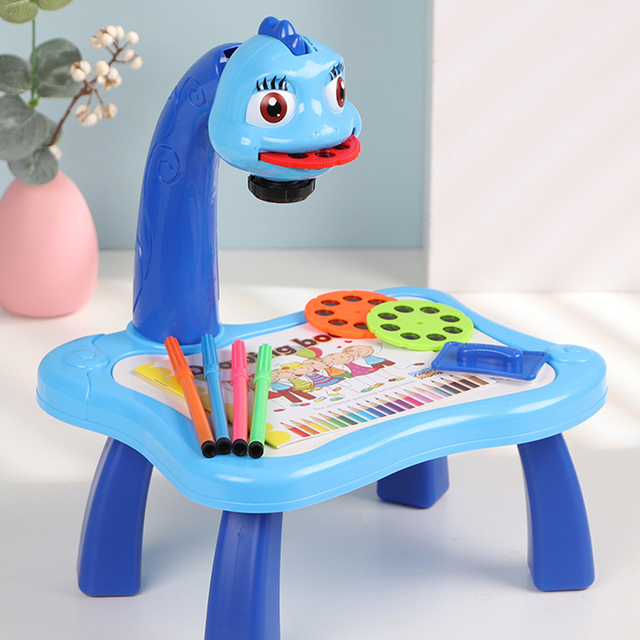 Projektor LED dla dzieci - stół tablica do pisania - puzzle - zabawka edukacyjna - rysunek - Wianko - 6