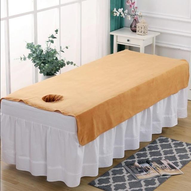 Łóżko pojedyncze aksamitne z falbaną, dedykowane do salonu kosmetycznego, kryształowy arkusz, masaż, narzuta z kurzem, D-87 - Wianko - 12