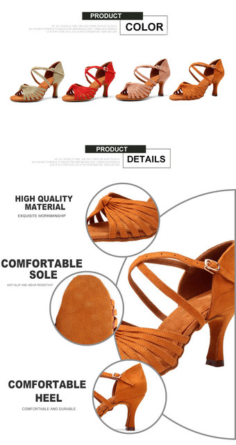 Nowe buty do tańca latynoskiego dla dorosłych pań - kolorowy kożuch kaszmiru, profesjonalne i standardowe - Wianko - 2
