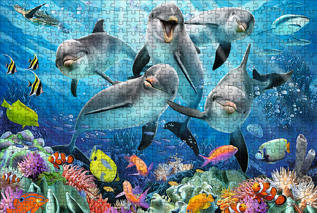 Puzzle Sim 1000 szt. 75x50cm - Morze z motywem zwierzęcym dla dorosłych i dzieci - Wianko - 6