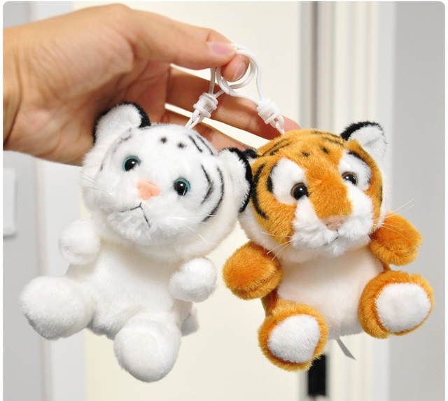 Pluszowy wisiorek tygrys 12cm z małym portfelem - miękka, wielofunkcyjna zabawka dla dzieci, prezent urodzinowy - Wianko - 6