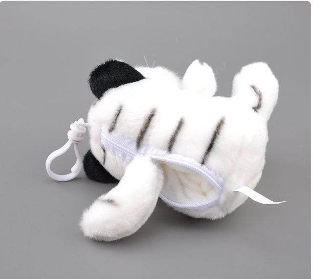 Pluszowy wisiorek tygrys 12cm z małym portfelem - miękka, wielofunkcyjna zabawka dla dzieci, prezent urodzinowy - Wianko - 9
