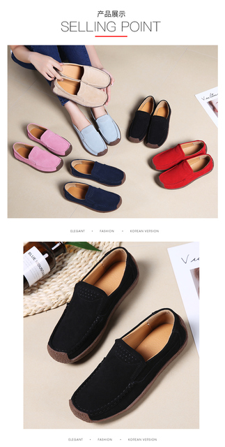 Valstone mokasyny damskie zamszowe płaskie buty Slip On - komfort i styl 2022 - Plus rozmiar - Wianko - 11