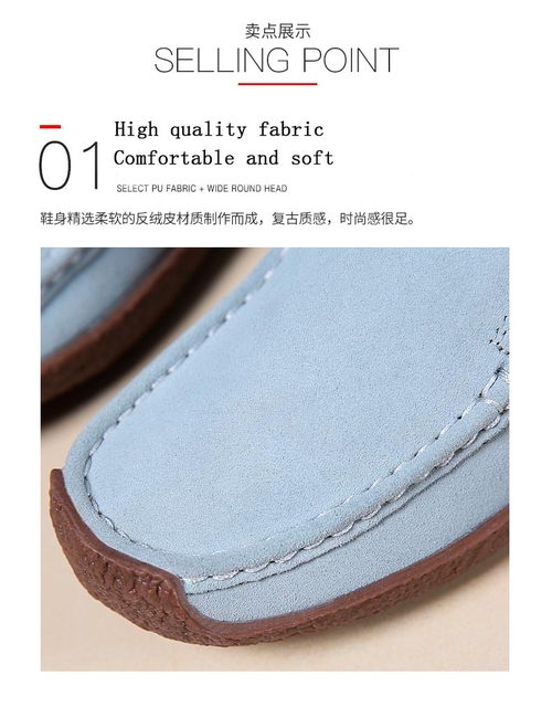 Valstone mokasyny damskie zamszowe płaskie buty Slip On - komfort i styl 2022 - Plus rozmiar - Wianko - 4