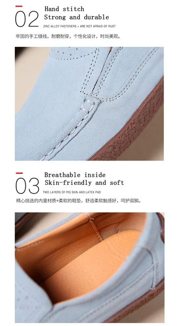 Valstone mokasyny damskie zamszowe płaskie buty Slip On - komfort i styl 2022 - Plus rozmiar - Wianko - 5