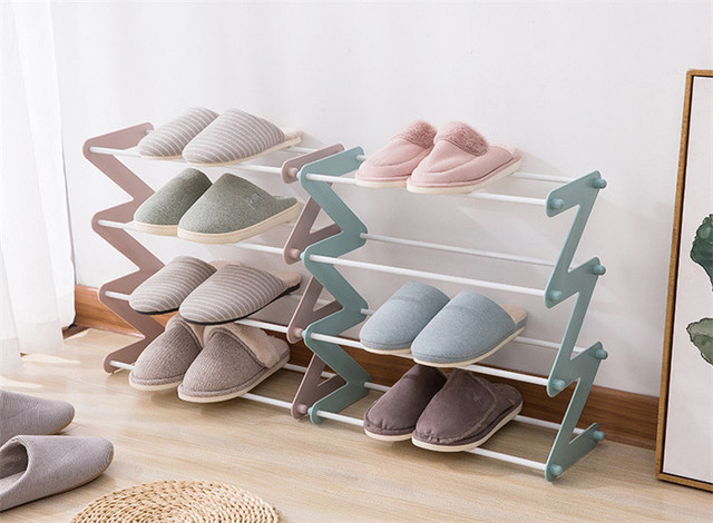Stojak na buty zmontowany ze stali nierdzewnej z półką do przechowywania książek i rozmaitości w sypialni - organizator butów - Wianko - 3