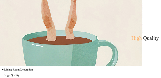 Estetyczna ilustracja - HD Print plakat grafika kawa napój prosty płótno ściana artystyczny obraz jadalnia dekoracja kuchenna - Wianko - 8