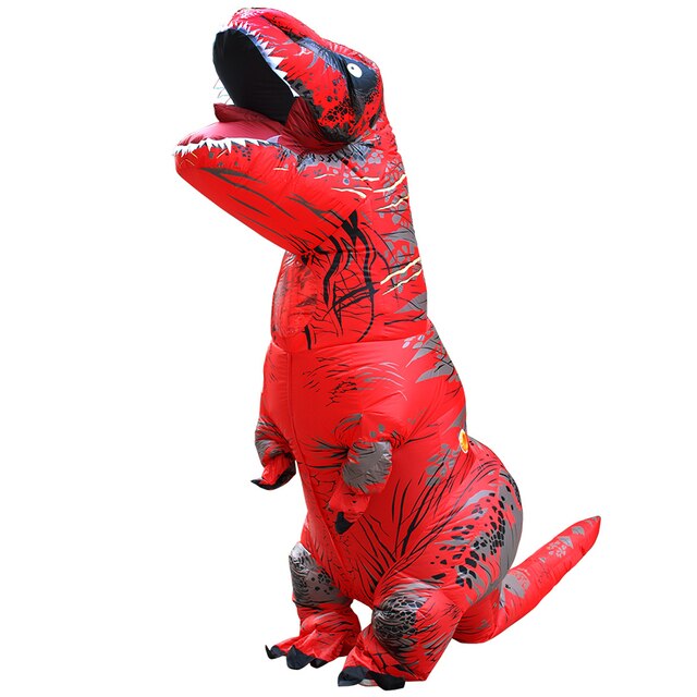 Kostium dinozaura T-REX do cosplayu, nadmuchiwany, śmieszny, dla dorosłych i dzieci - Wianko - 4