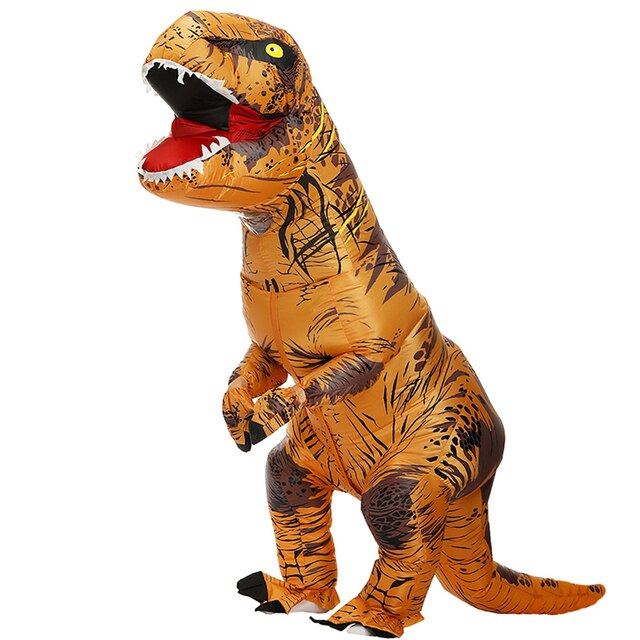 Kostium dinozaura T-REX do cosplayu, nadmuchiwany, śmieszny, dla dorosłych i dzieci - Wianko - 3