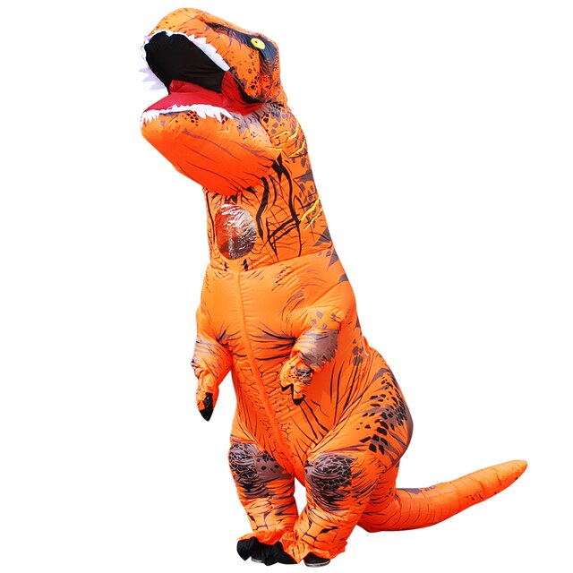 Kostium dinozaura T-REX do cosplayu, nadmuchiwany, śmieszny, dla dorosłych i dzieci - Wianko - 5