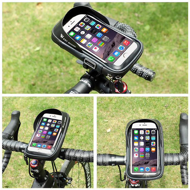 WEST BIKING torba rowerowa na telefon z ekranem dotykowym 6.0 wodoodporna - Wianko - 13