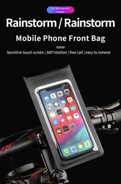 WEST BIKING torba rowerowa na telefon z ekranem dotykowym 6.0 wodoodporna - Wianko - 1