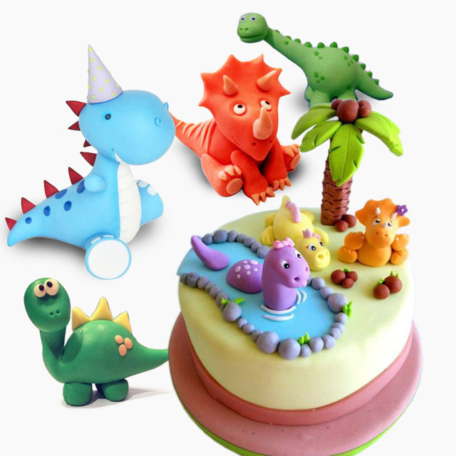 Dinozaur Dino - Dekoracja na tort, tematyczna impreza, dżungla Safari, szczęśliwe 1, świat jurajski - Wianko - 9