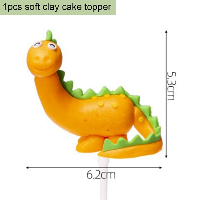 Dinozaur Dino - Dekoracja na tort, tematyczna impreza, dżungla Safari, szczęśliwe 1, świat jurajski - Wianko - 14