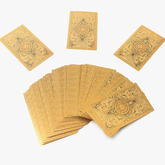 Luksusowa instrukcja Tarotu w formie papierowej z egzotycznym zdobieniem złotą folią, odporna na wodę i zużycie, idealna dla pasjonatów wróżenia i języka kart Oracle - Wianko - 12