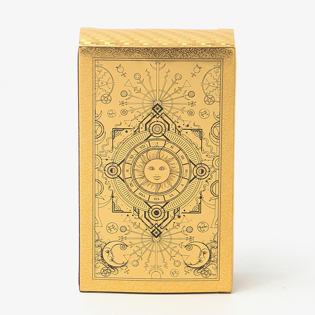 Luksusowa instrukcja Tarotu w formie papierowej z egzotycznym zdobieniem złotą folią, odporna na wodę i zużycie, idealna dla pasjonatów wróżenia i języka kart Oracle - Wianko - 8