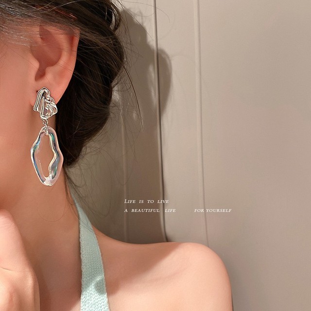 Długie koreańskie kolczyki wiszące dla kobiet - motylowa biżuteria niebieska 2022 - Wianko - 14