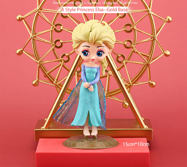 Lalka Księżniczka Elsa Anna Disney - dekoracja i narzędzie do dekoracji ciast, prezent urodzinowy dla dziewczyn, kolekcja figurki akcji 15cm - Wianko - 5