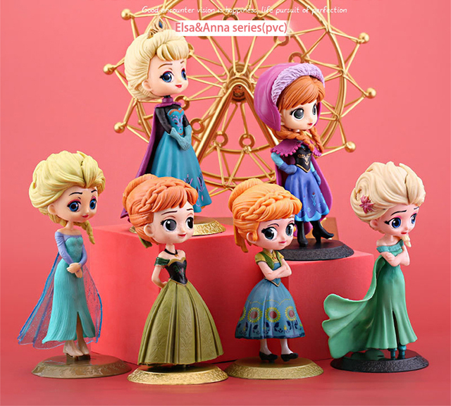 Lalka Księżniczka Elsa Anna Disney - dekoracja i narzędzie do dekoracji ciast, prezent urodzinowy dla dziewczyn, kolekcja figurki akcji 15cm - Wianko - 2