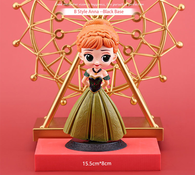 Lalka Księżniczka Elsa Anna Disney - dekoracja i narzędzie do dekoracji ciast, prezent urodzinowy dla dziewczyn, kolekcja figurki akcji 15cm - Wianko - 11