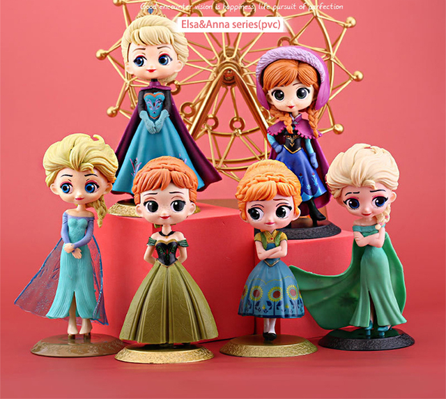 Lalka Księżniczka Elsa Anna Disney - dekoracja i narzędzie do dekoracji ciast, prezent urodzinowy dla dziewczyn, kolekcja figurki akcji 15cm - Wianko - 1