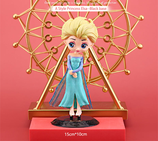 Lalka Księżniczka Elsa Anna Disney - dekoracja i narzędzie do dekoracji ciast, prezent urodzinowy dla dziewczyn, kolekcja figurki akcji 15cm - Wianko - 4