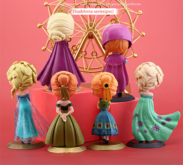 Lalka Księżniczka Elsa Anna Disney - dekoracja i narzędzie do dekoracji ciast, prezent urodzinowy dla dziewczyn, kolekcja figurki akcji 15cm - Wianko - 3