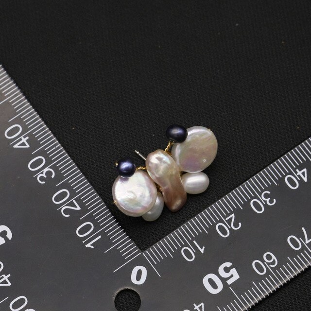 Kolczyki na wtyk z białą perłą słodkowodną Retro GE1053 - Wianko - 9