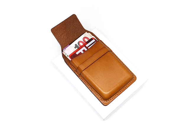 Męskie etui na karty ze skóry naturalnej Retro Mini portmonetka dla posiadaczy kart kredytowych - Wianko - 3