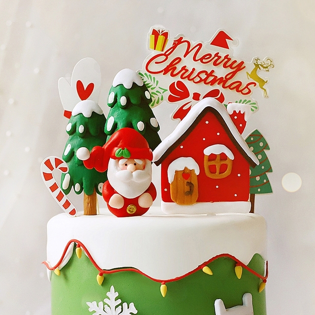 Ozdobne pudełko prezentowe z motywem Świętego Mikołaja w kształcie pociągu na boże narodzenie i nowy rok - Wianko - 8
