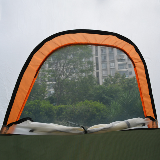 Namiot kempingowy dwuwarstwowy, wodoodporny, odporny na rozdarcie, dla 3-4 osób, kratka, do turystyki i wędrówek, 3 sezonowy - Wianko - 8