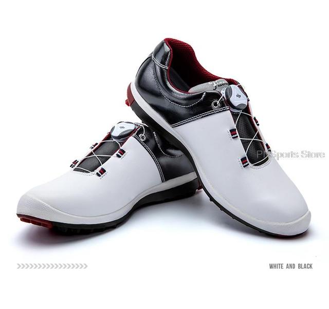 Wodoodporne buty golfowe dla mężczyzn profesjonalne trampki golfowe człowiek gałka klamra sportowe trampki odkryty lekkoatletyczny buty do golfa Tour - Wianko - 8