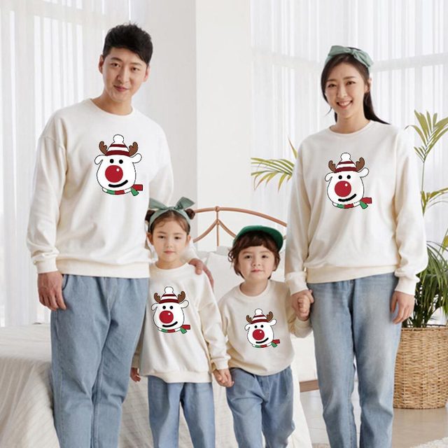 Bluza z kapturem dla rodziców i dzieci - pasujące stroje bożonarodzeniowe - Wianko - 23