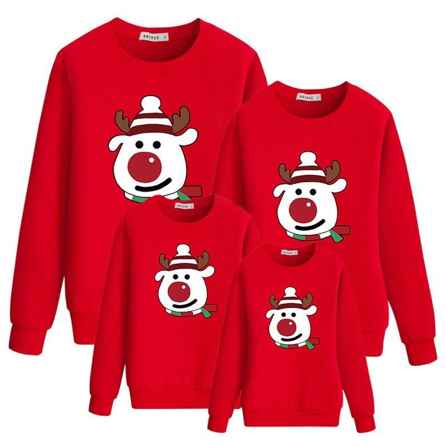 Bluza z kapturem dla rodziców i dzieci - pasujące stroje bożonarodzeniowe - Wianko - 19