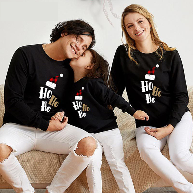 Bluza z kapturem dla rodziców i dzieci - pasujące stroje bożonarodzeniowe - Wianko - 29