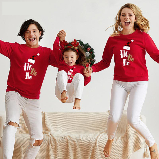 Bluza z kapturem dla rodziców i dzieci - pasujące stroje bożonarodzeniowe - Wianko - 30