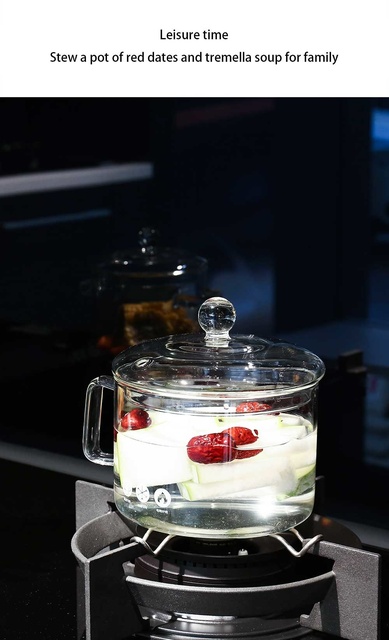 Zupa warzywna szklana patelnia PotKitchen do gotowania na kuchence ceramicznej - Mini rozmiar - Wianko - 11