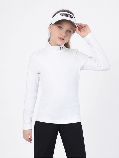 Koszula dziewczęca PGM jesienno-zimowa z długim rękawem do gry w golfa - utrzymuje ciepło, nadaje się do sportów na świeżym powietrzu, slim fit - Wianko - 2