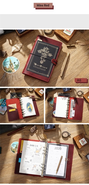 Ręcznie robiony skórzany notatnik spiralny A5/A6/A7 - wielofunkcyjny pamiętnik Retro dla podróżników oraz miłośników klasyki - Wianko - 7