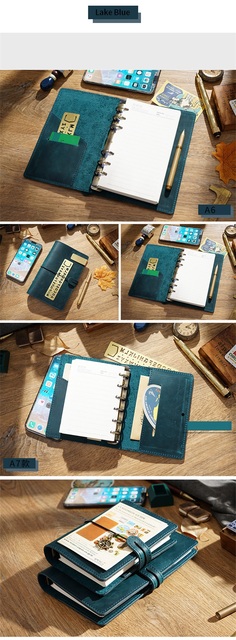 Ręcznie robiony skórzany notatnik spiralny A5/A6/A7 - wielofunkcyjny pamiętnik Retro dla podróżników oraz miłośników klasyki - Wianko - 8